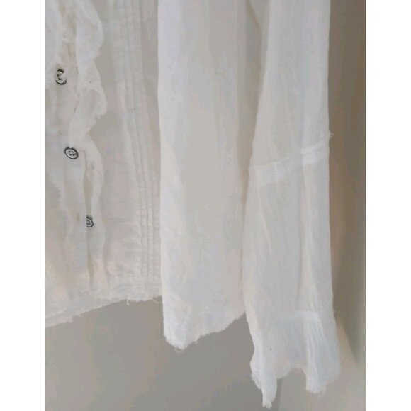 Free People White Button Down Shirt - Picture 4 of 10